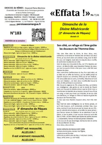 Dimanche de la Divine Miséricorde