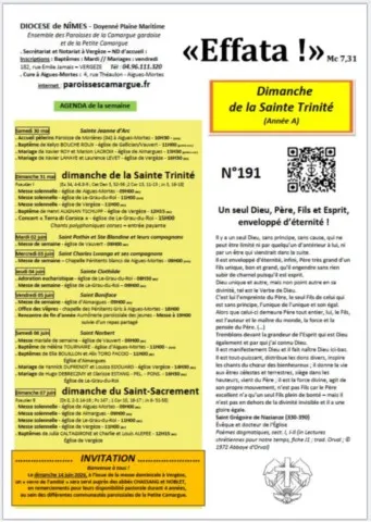 Dimanche de la Sainte Trinité Dimanche de la Sainte Trinité
