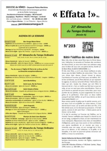 22e Dimanche du Temps Ordinaire